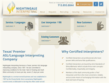 Tablet Screenshot of nightingaleinterpreting.com
